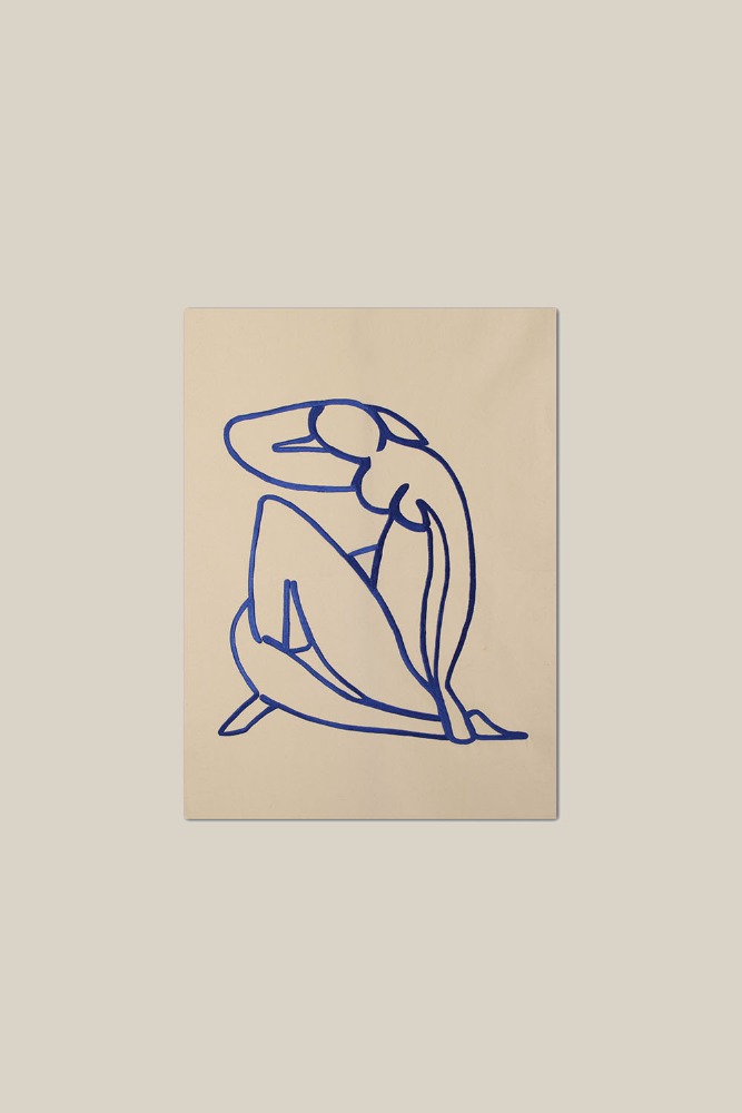 Henri Matisse : NU BLUE II 핸드메이드 패브릭 포스터