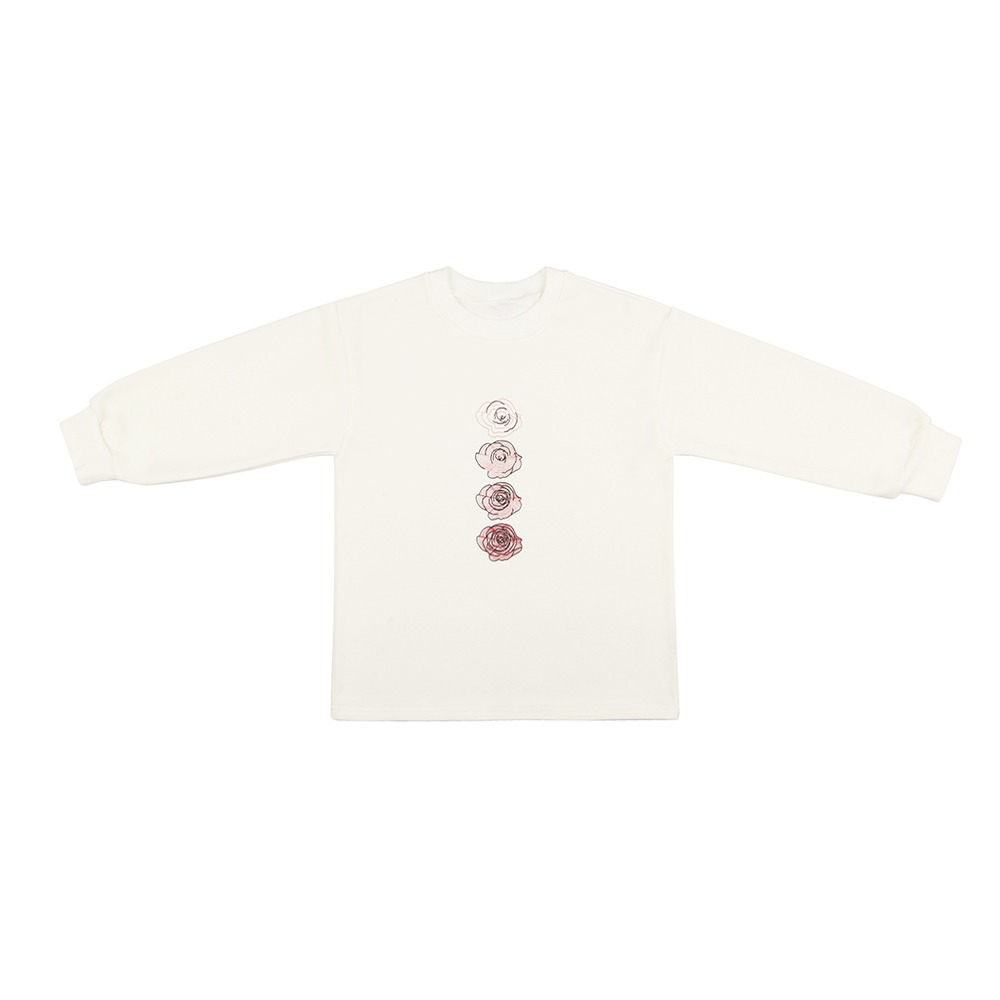 2차 리오더 [패밀리룩] &#039;장미&#039; 슬리브 티셔츠 : 아이보리