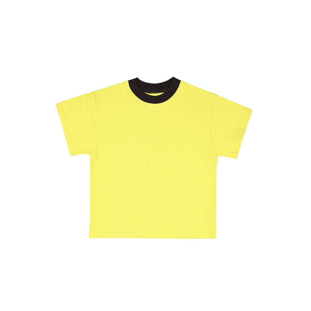 어패럴 라운드 티셔츠 : 네온 옐로우