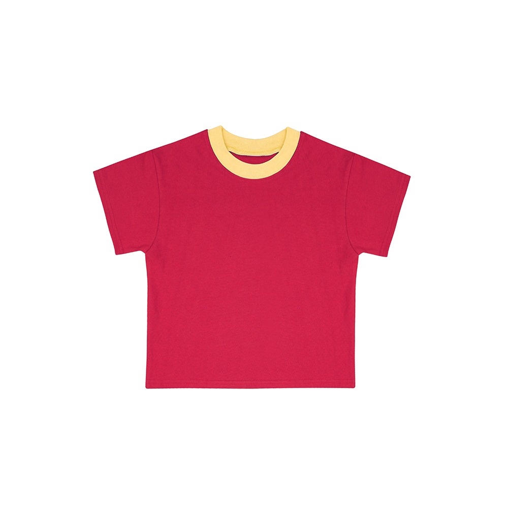 어패럴 라운드 티셔츠 : 버블검 핑크